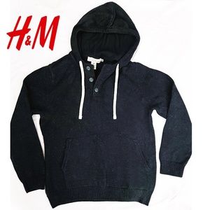 H&M Hoodie Henley Sweater, Men's XL